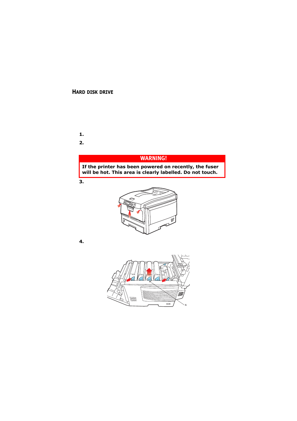 Hard disk drive, Warning | Olivetti D-COLOR P26 User Manual | Page 155 / 174