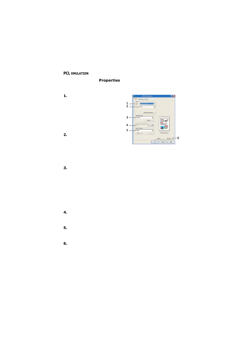 Pcl emulation | Olivetti D-COLOR P26 User Manual | Page 23 / 174