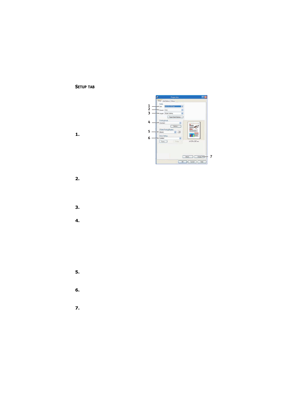 Setup tab | Olivetti d-Color P26W User Manual | Page 20 / 97