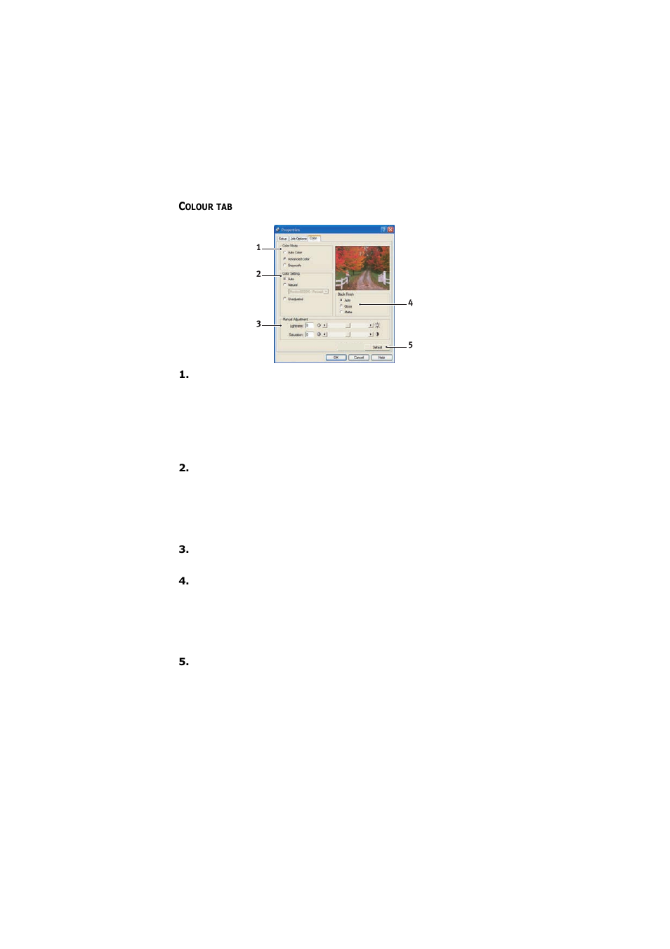 Colour tab | Olivetti d-Color P26W User Manual | Page 22 / 97