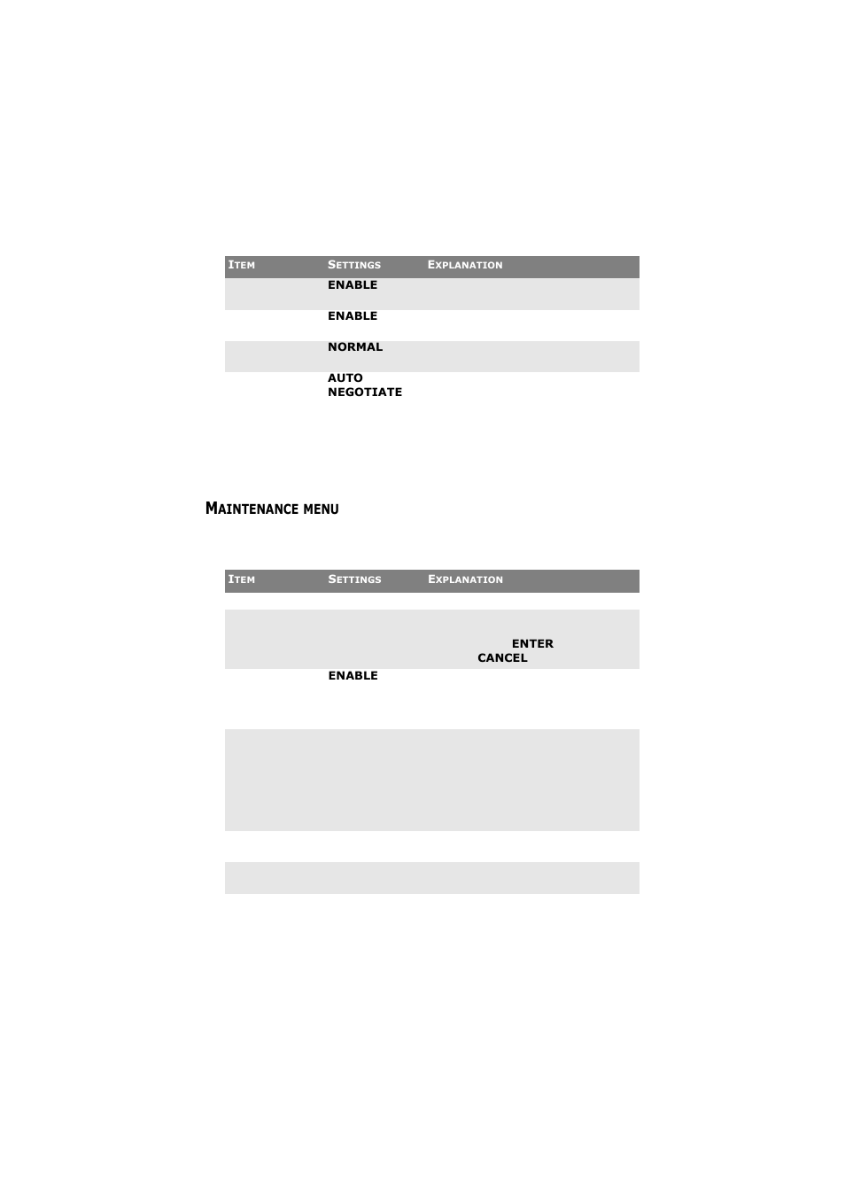 Maintenance menu | Olivetti d-Color P26W User Manual | Page 58 / 97