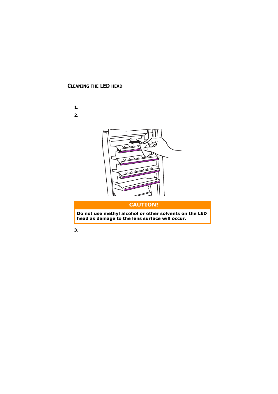 Cleaning the led head | Olivetti d-Color P26W User Manual | Page 76 / 97