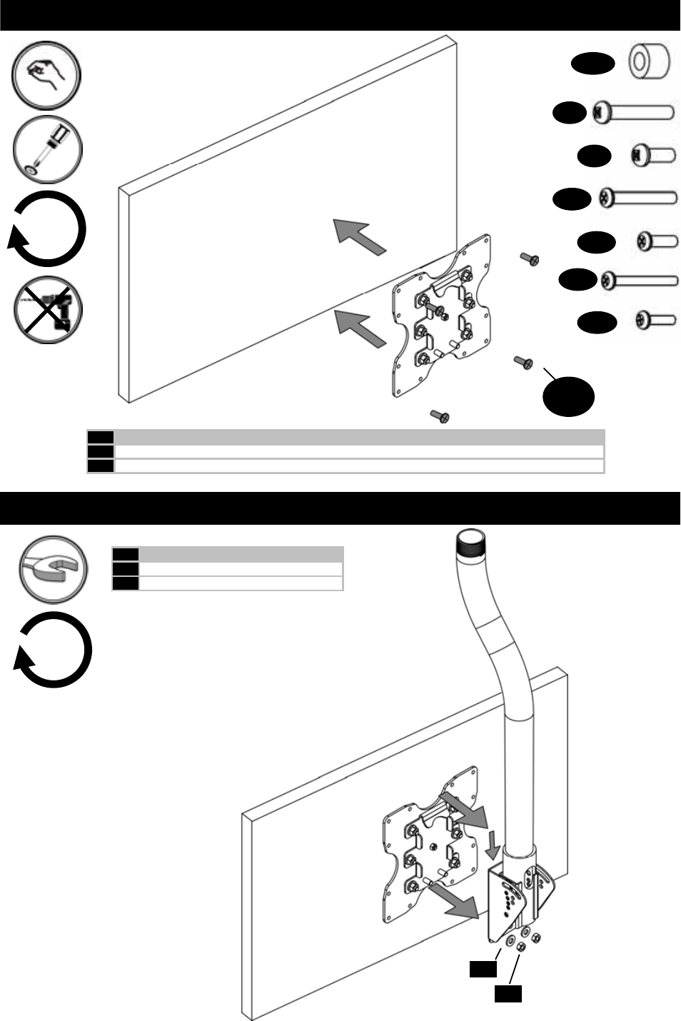 Step 2, Step 3 | Omnimount OM1100275 User Manual | Page 3 / 4