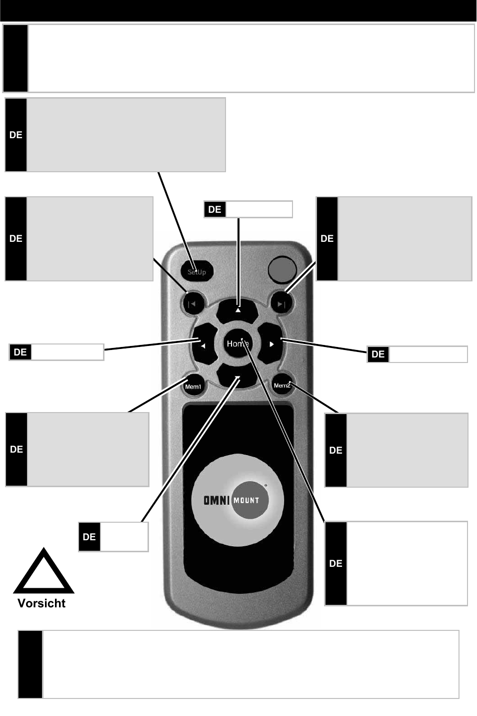 Step 14 - (deutsch), Vorsicht | Omnimount 10333 User Manual | Page 25 / 32