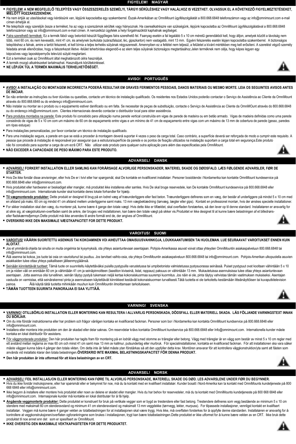 Omnimount 10238 User Manual | Page 4 / 28