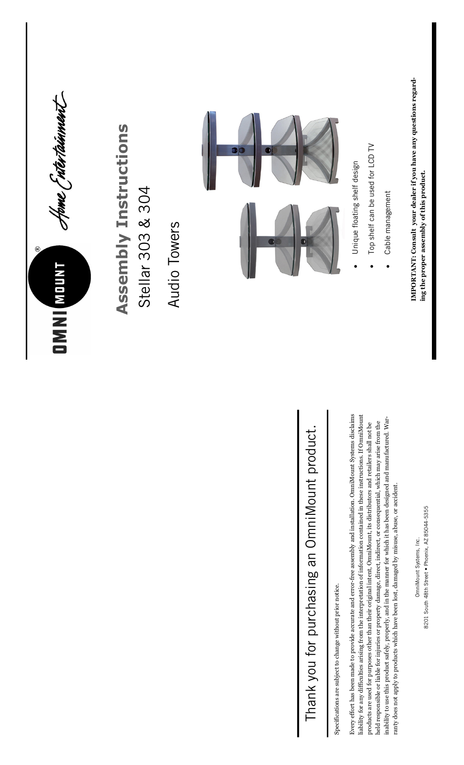 Omnimount Stellar G304 User Manual | 2 pages