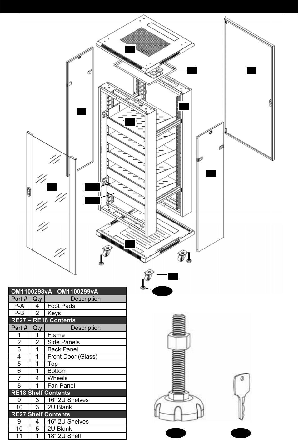 Exploded view | Omnimount RE27 User Manual | Page 10 / 20