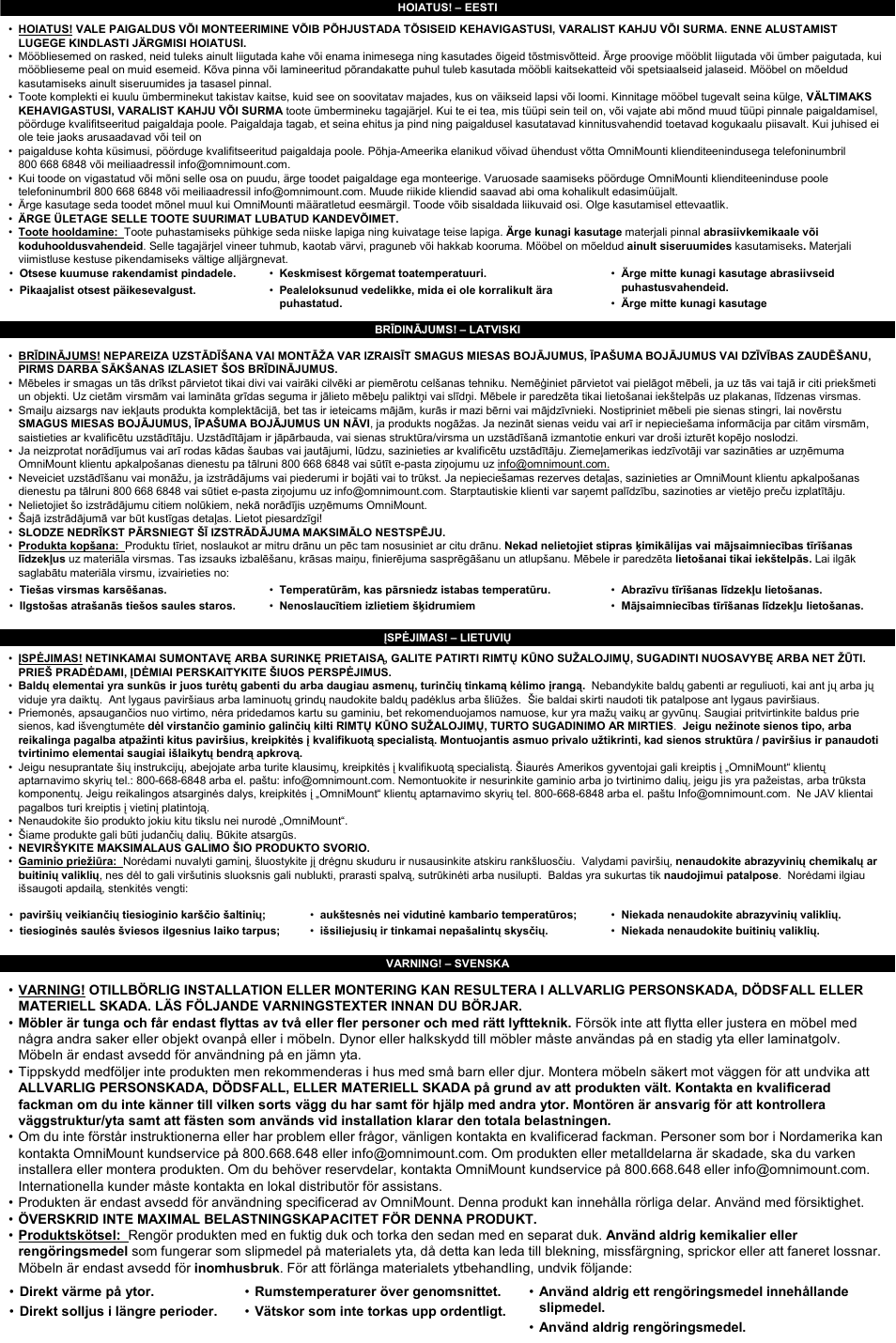 Omnimount RE27 User Manual | Page 7 / 20