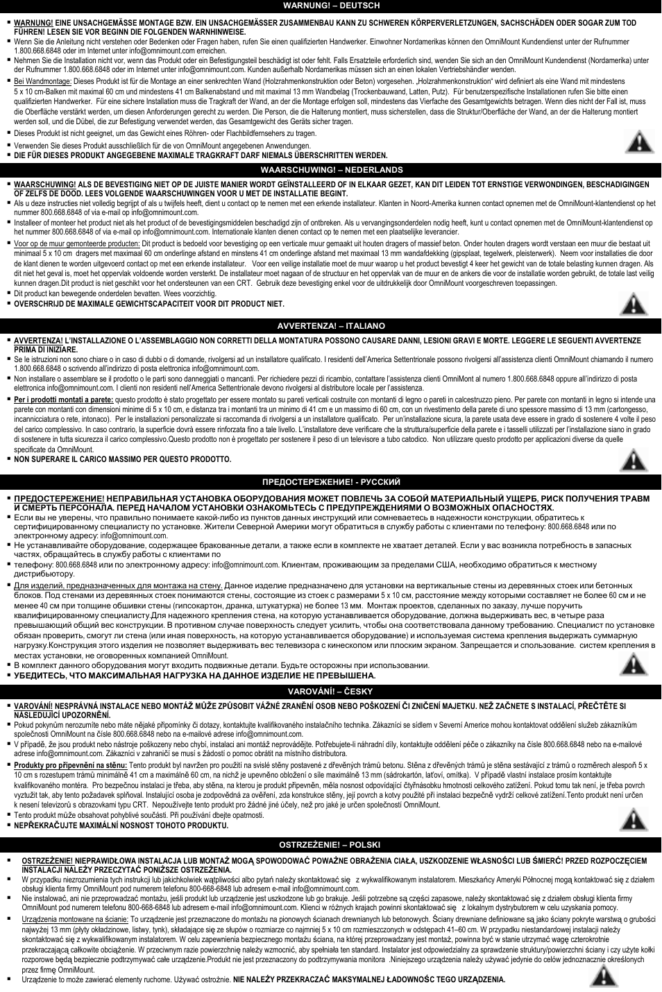 Omnimount NC30C User Manual | Page 3 / 24
