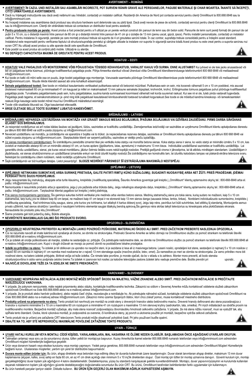 Omnimount NC30C User Manual | Page 5 / 24