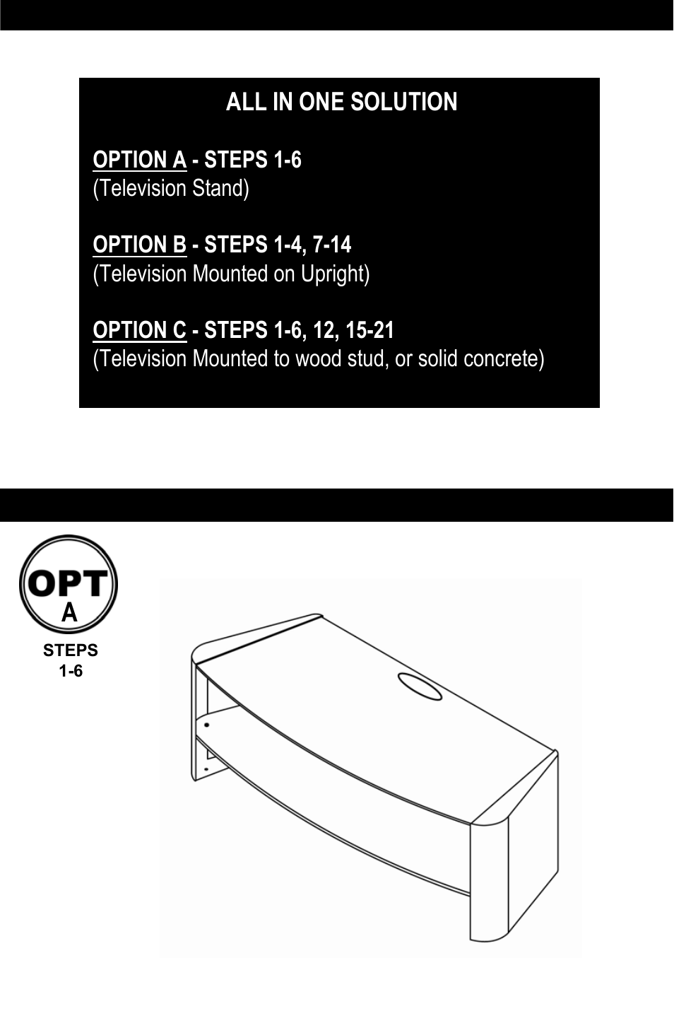 All in one solution | Omnimount Verona 55FP User Manual | Page 13 / 36