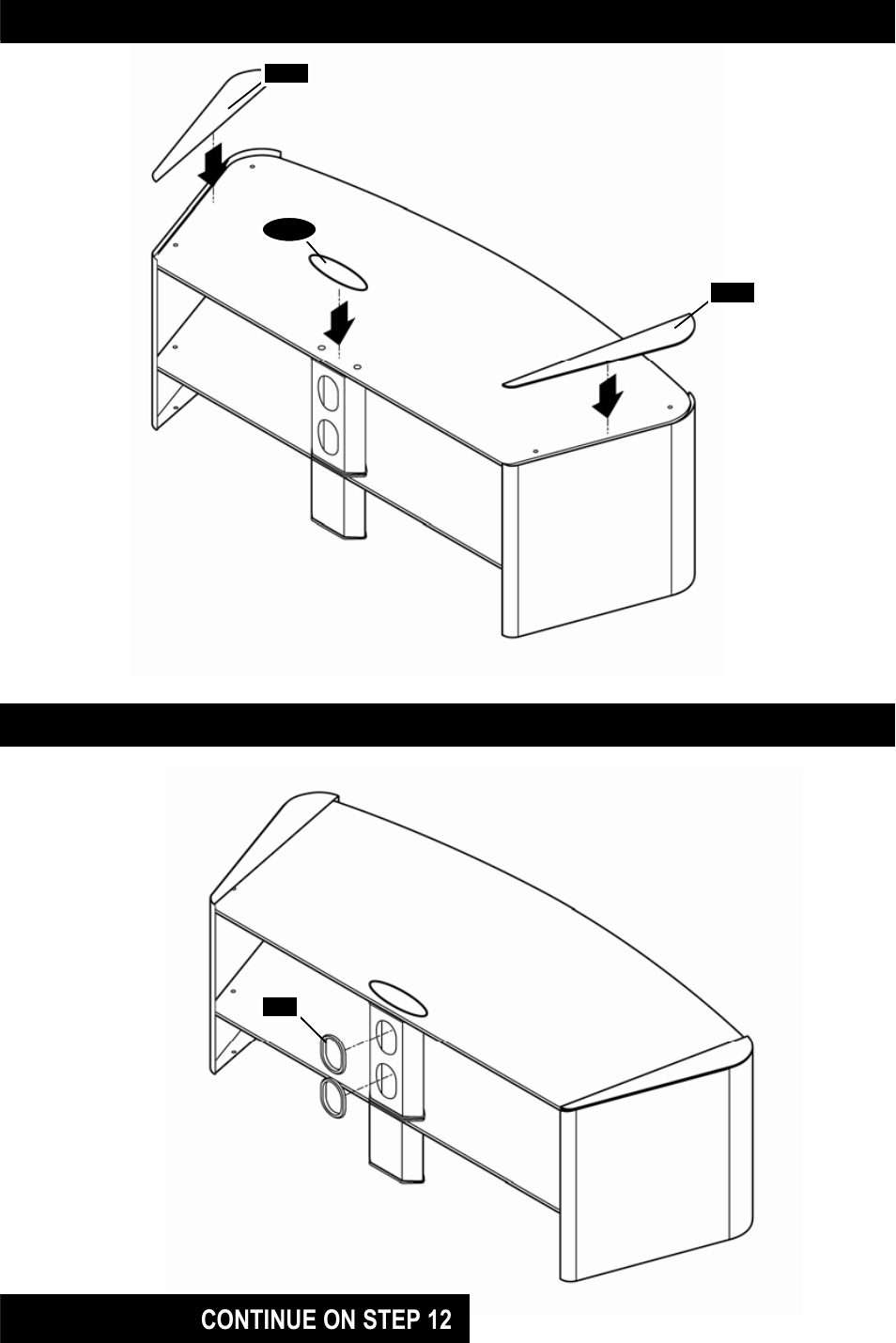Option c - continue on step 12, Step 6, Step 5 | Omnimount Verona 55FP User Manual | Page 17 / 36