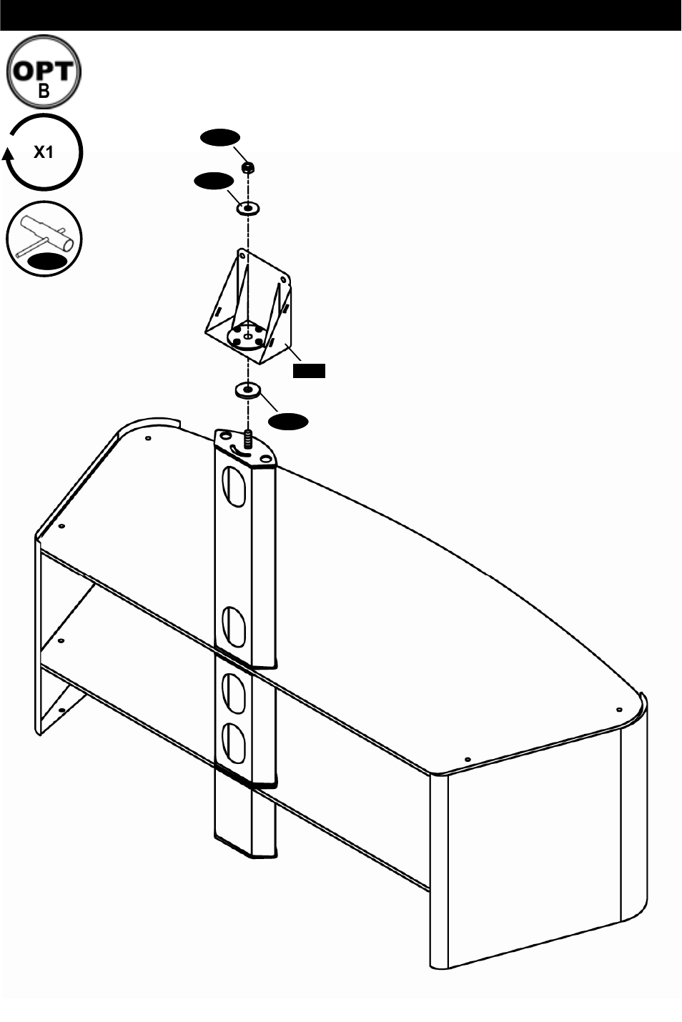Step 8 x1 | Omnimount Verona 55FP User Manual | Page 19 / 36