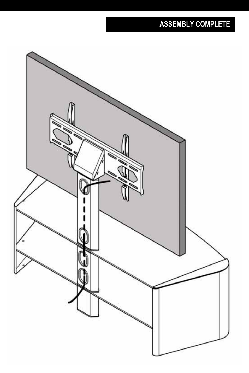 Option b - assembly complete | Omnimount Verona 55FP User Manual | Page 25 / 36