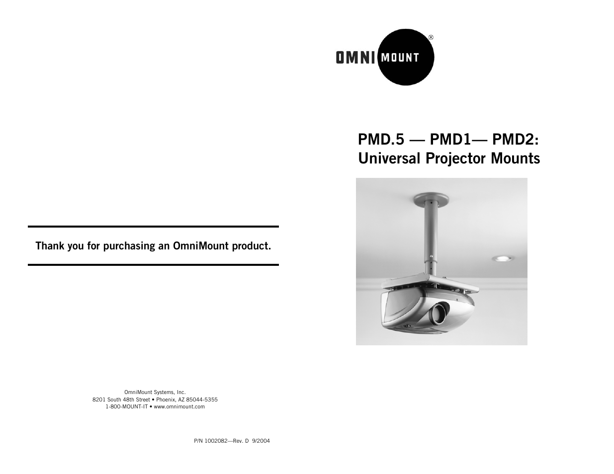 Omnimount PMD1 User Manual | 4 pages