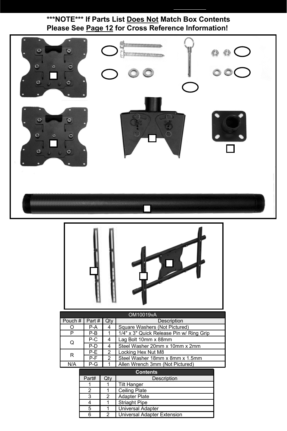 Cross reference contents before <2008 | Omnimount OM10019 User Manual | Page 10 / 32