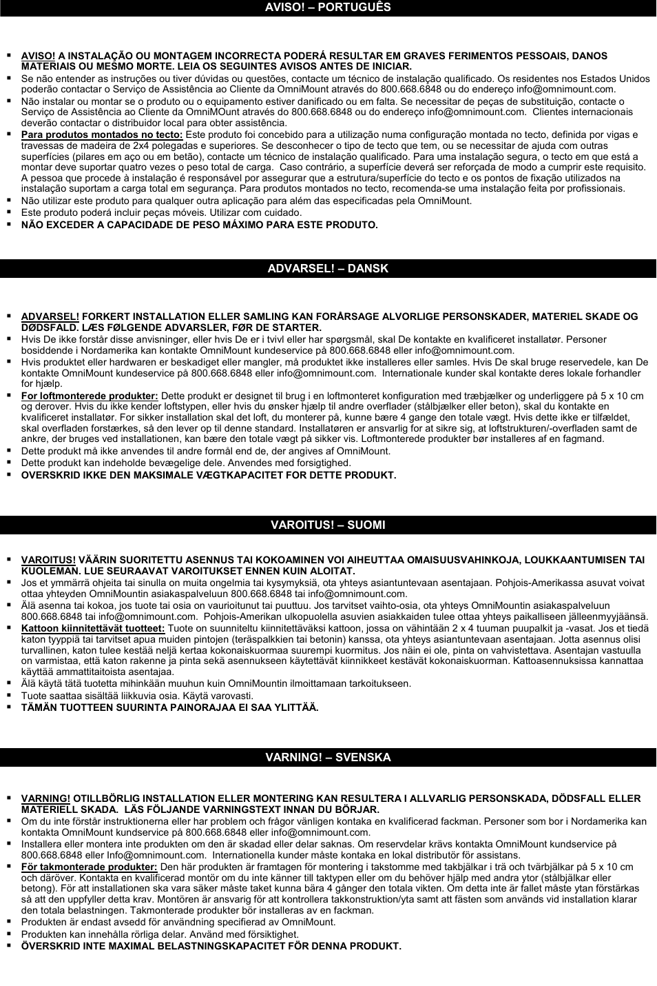 Omnimount OM10019 User Manual | Page 5 / 32