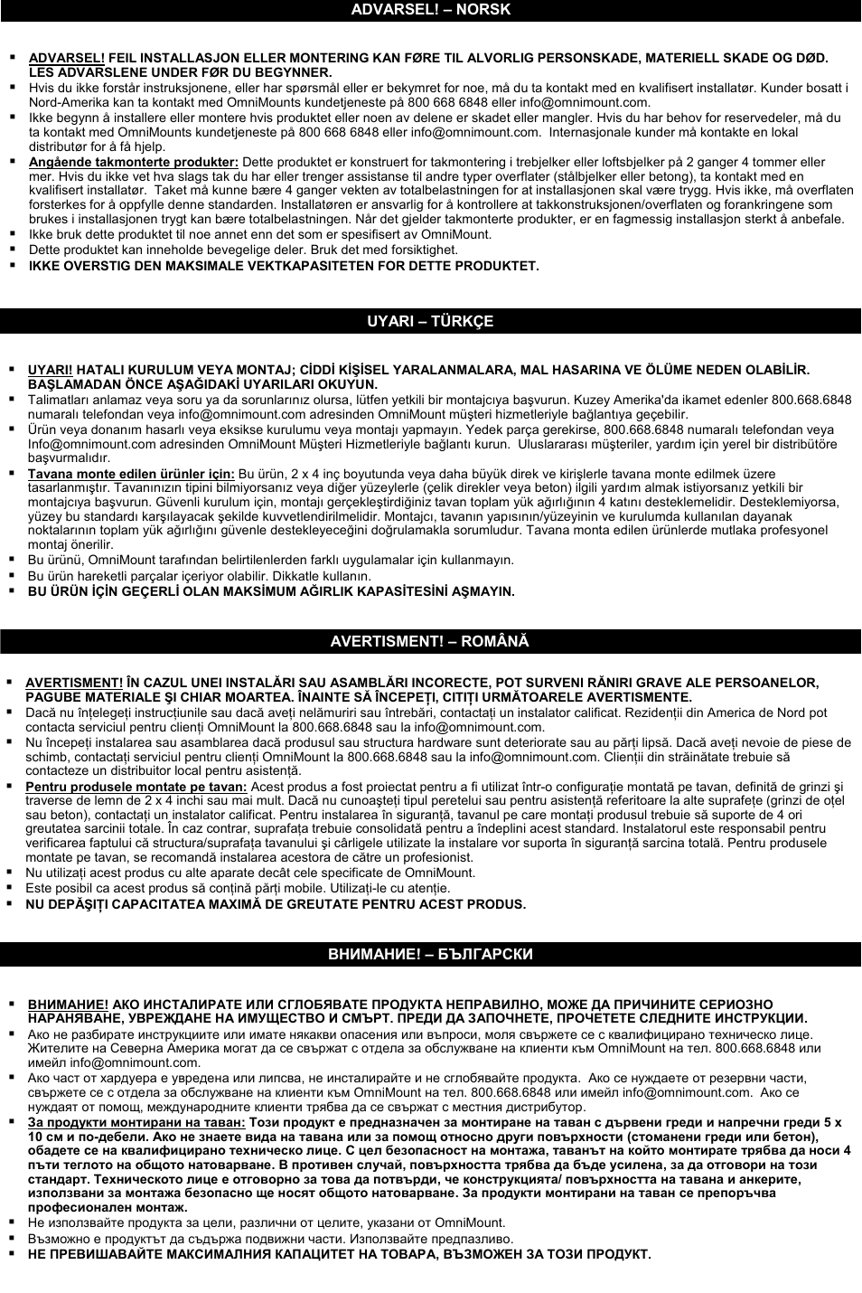 Omnimount OM10019 User Manual | Page 6 / 32