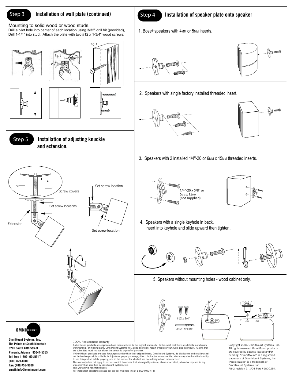 Omnimount AB2 User Manual | Page 2 / 2
