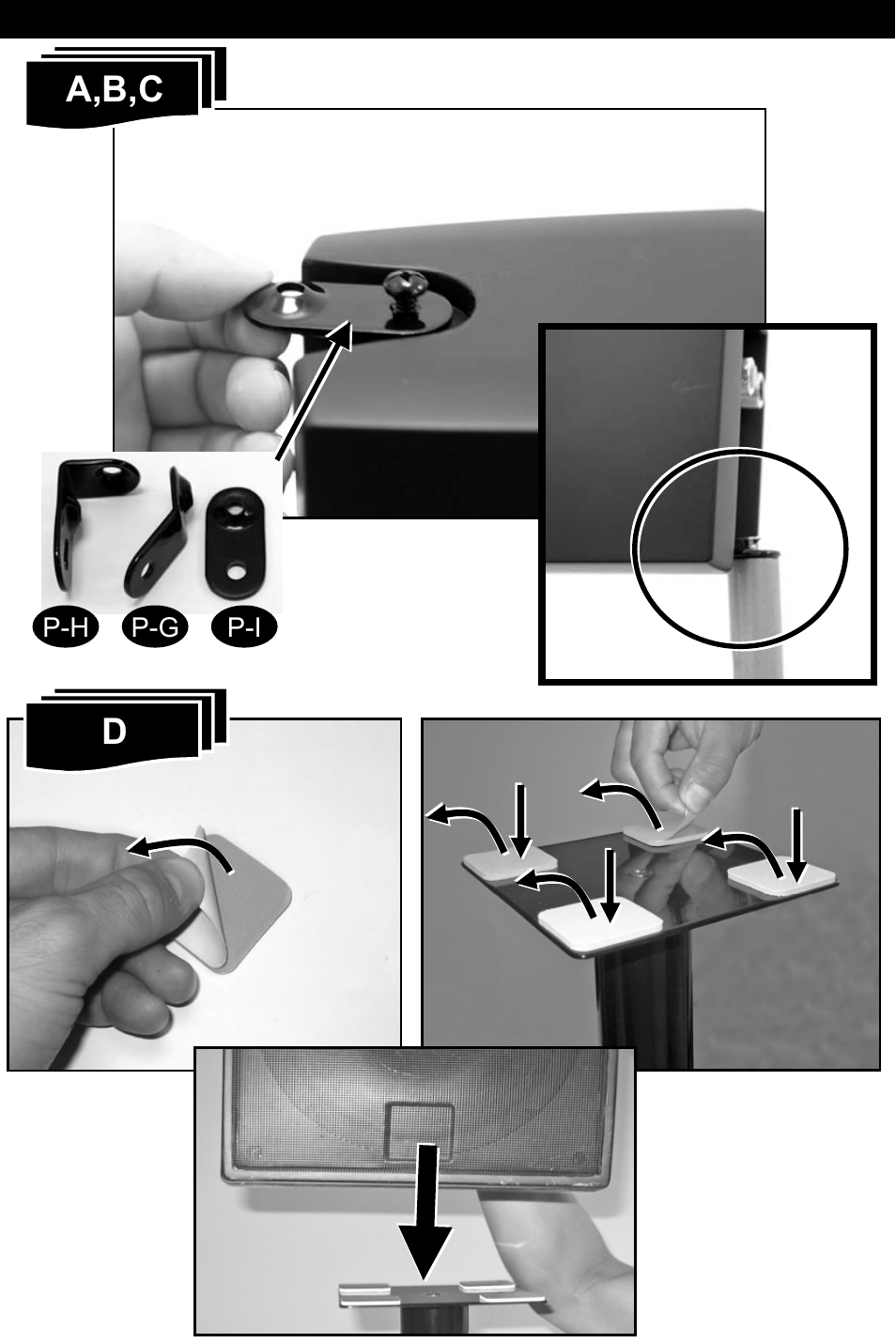 A,b,c d | Omnimount Gemini 1 User Manual | Page 17 / 20