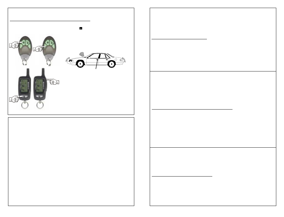 Remote sensor bypass, Remote engine starting | Omega Vehicle Security 850i User Manual | Page 20 / 26
