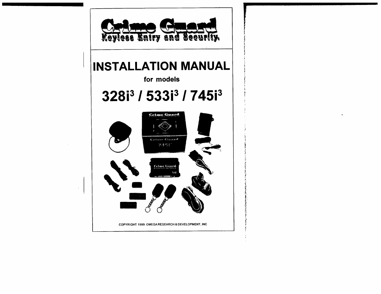 Installation manual | Omega Vehicle Security 533i 3 User Manual | Page 41 / 85