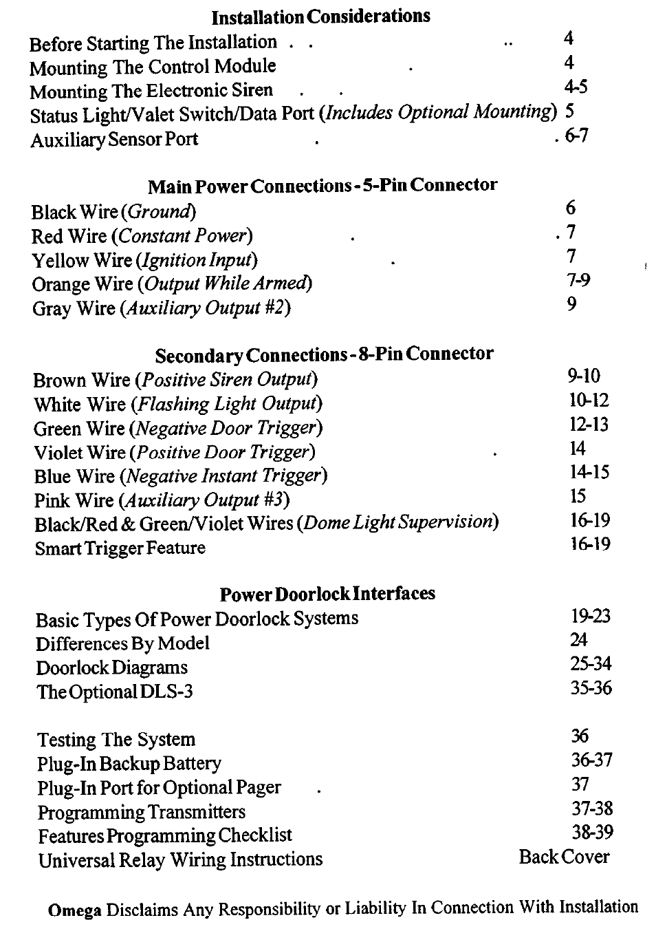 Omega Vehicle Security 533i 3 User Manual | Page 42 / 85