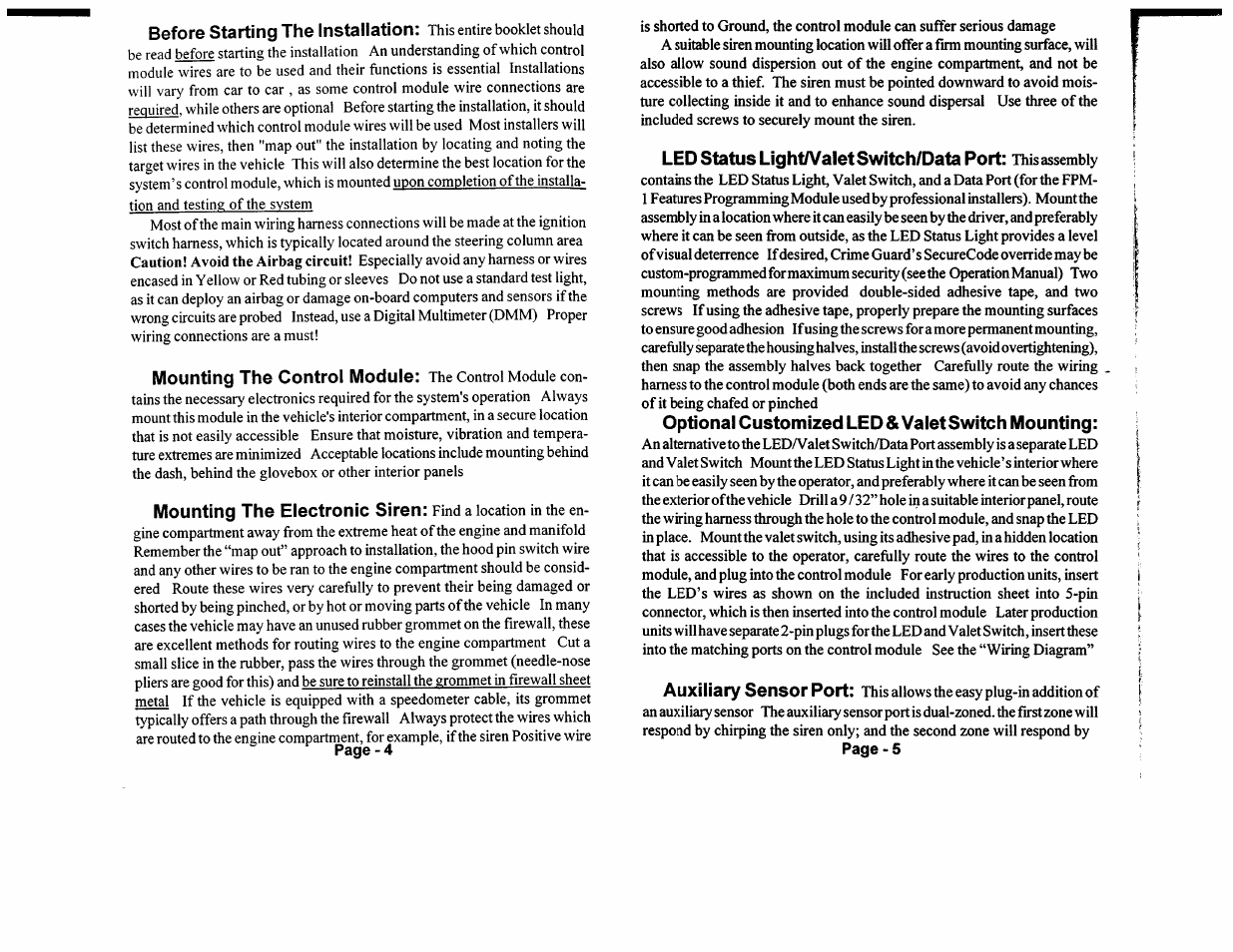 Omega Vehicle Security 533i 3 User Manual | Page 44 / 85