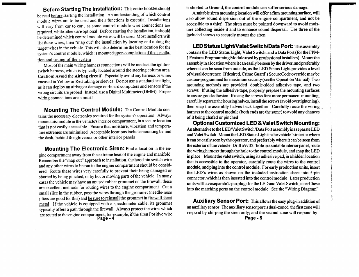 Omega Vehicle Security 533i 3 User Manual | Page 45 / 85