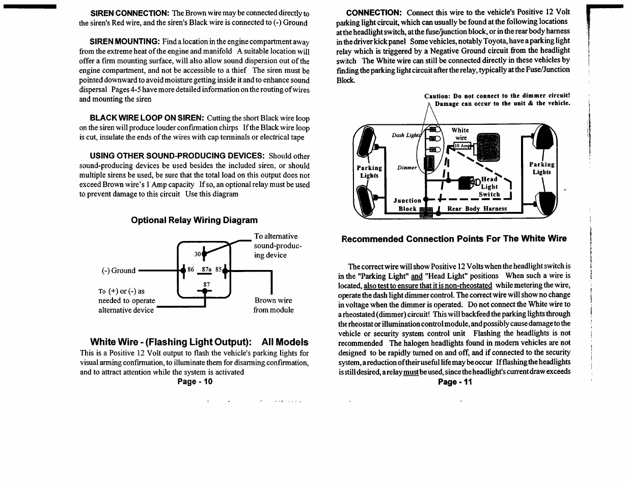 Siren | Omega Vehicle Security 533i 3 User Manual | Page 50 / 85
