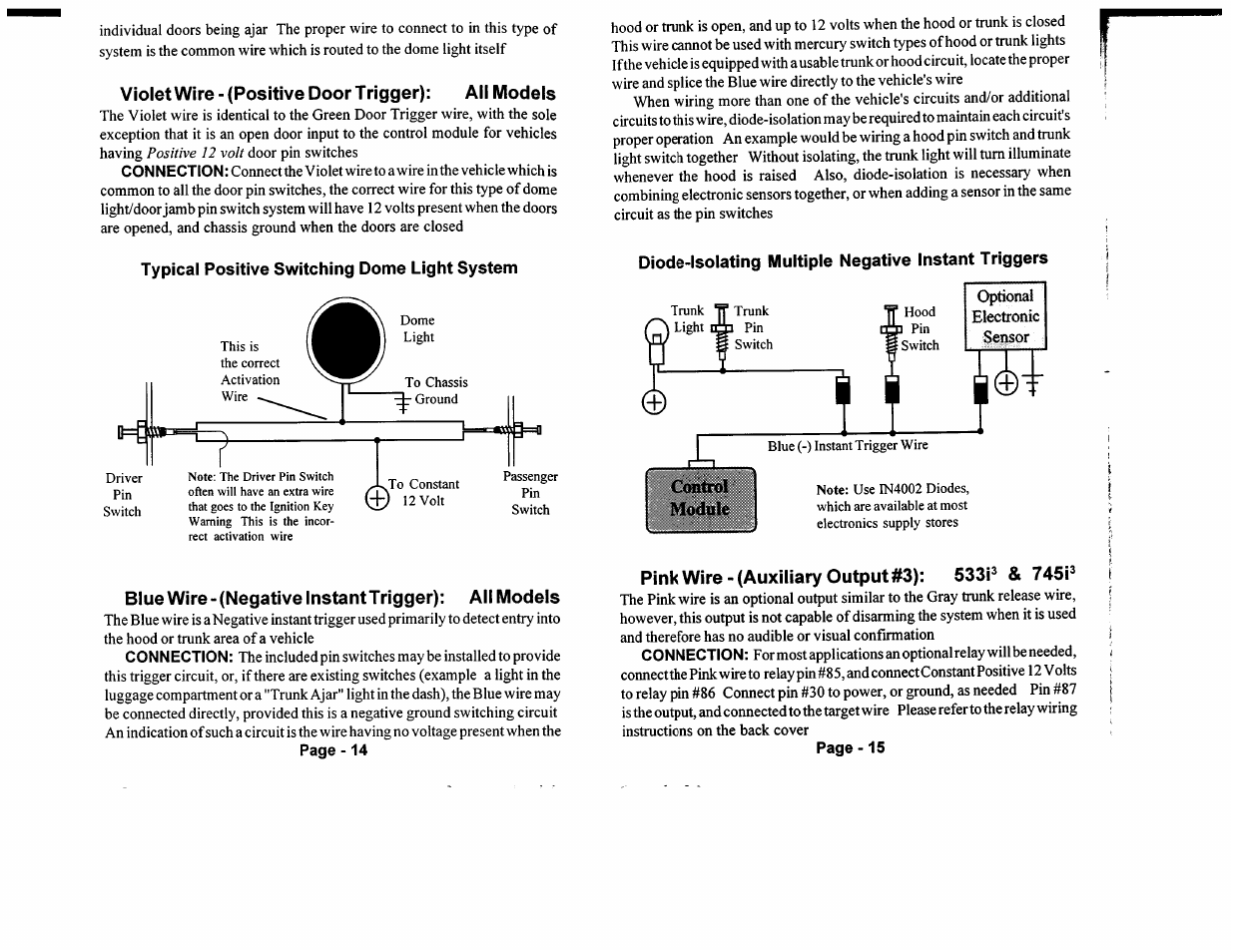 Dome light | Omega Vehicle Security 533i 3 User Manual | Page 54 / 85
