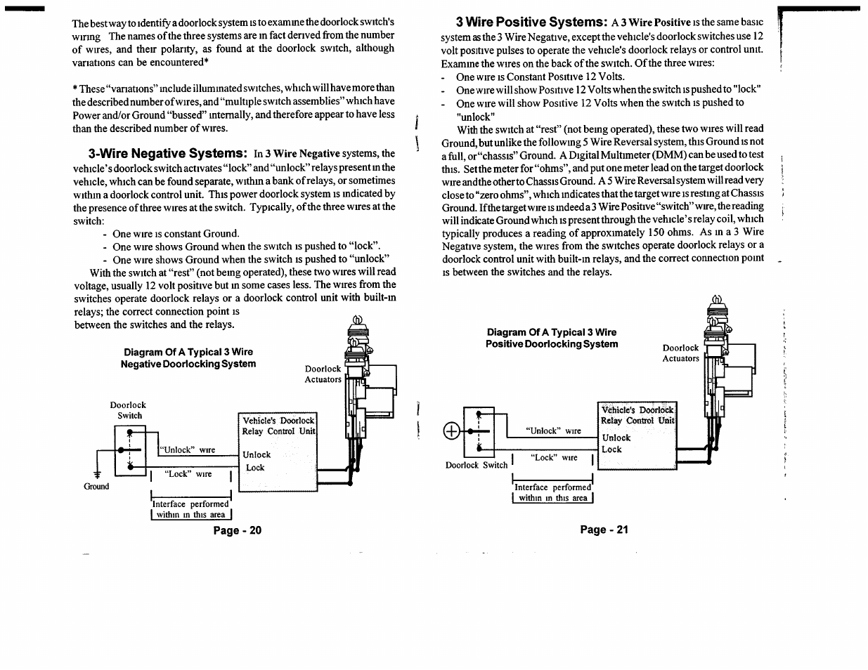 3 wire (-) | Omega Vehicle Security 533i 3 User Manual | Page 60 / 85