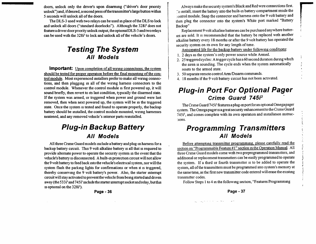Omega Vehicle Security 533i 3 User Manual | Page 77 / 85