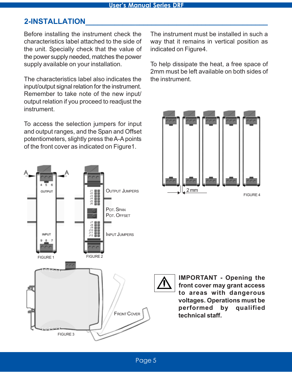 Installation, Page 5 user’s manual series drf | Omega Vehicle Security DRF-RES Series User Manual | Page 5 / 12