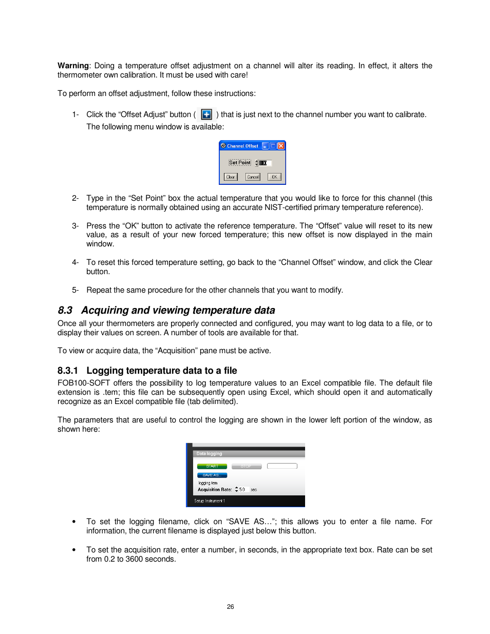 3 acquiring and viewing temperature data | Omega Vehicle Security HHTFO User Manual | Page 26 / 34