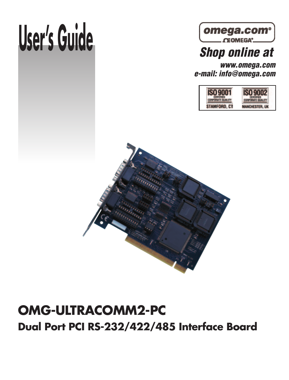 Omega Vehicle Security OMG-ULTRACOMM2-PCI RS-232 User Manual | 27 pages