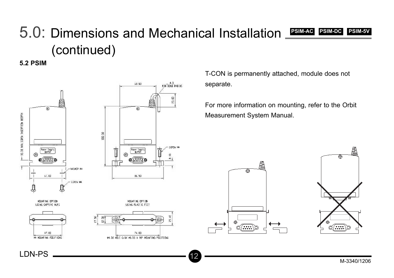 Dimensions and mechanical installation, Continued), Ldn-ps 12 | Omega Vehicle Security LDN-PS User Manual | Page 13 / 28