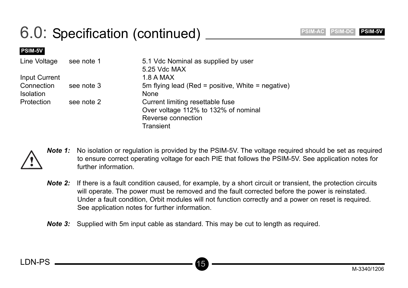 Specification (continued) | Omega Vehicle Security LDN-PS User Manual | Page 16 / 28