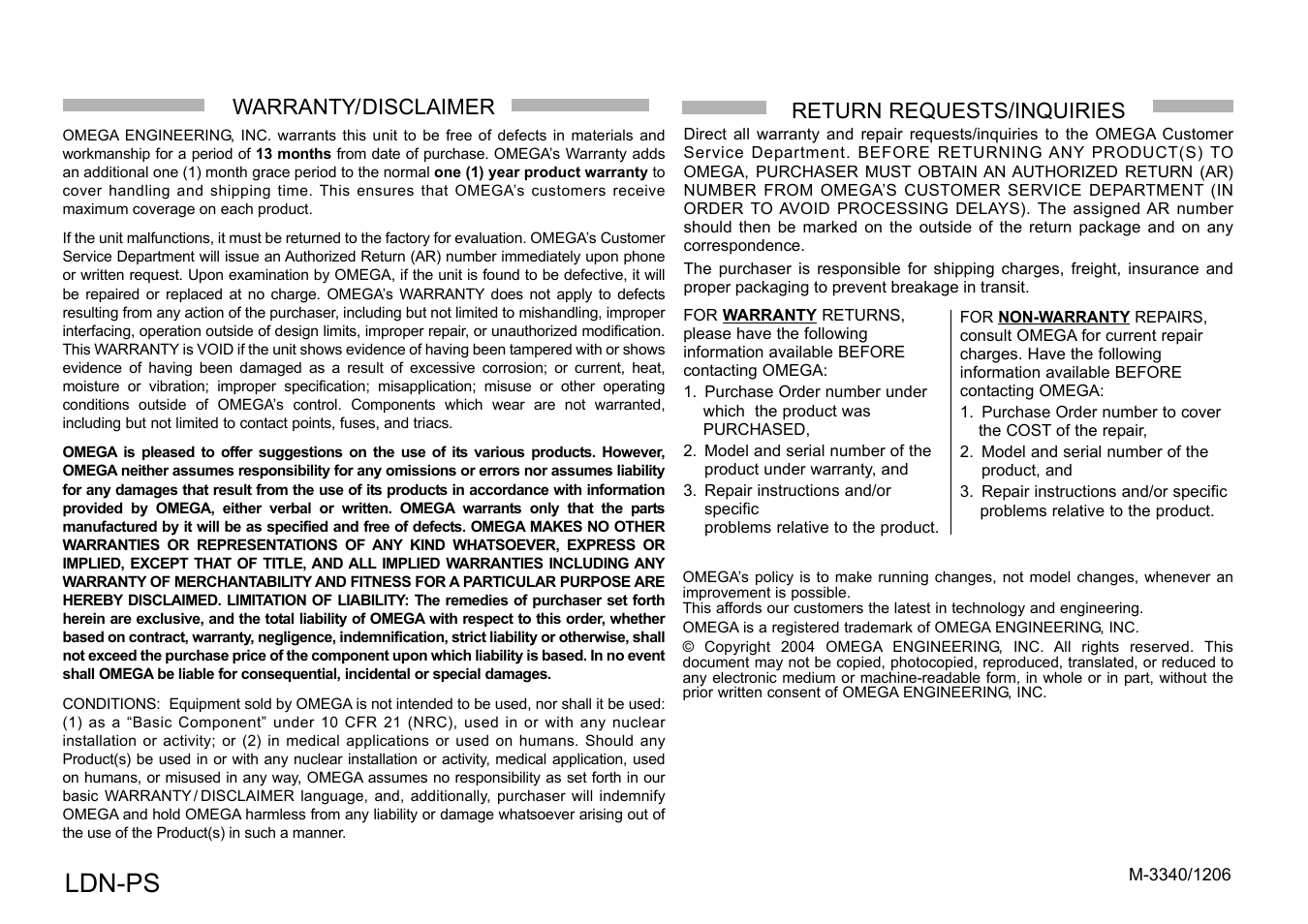 Ldn-ps | Omega Vehicle Security LDN-PS User Manual | Page 27 / 28