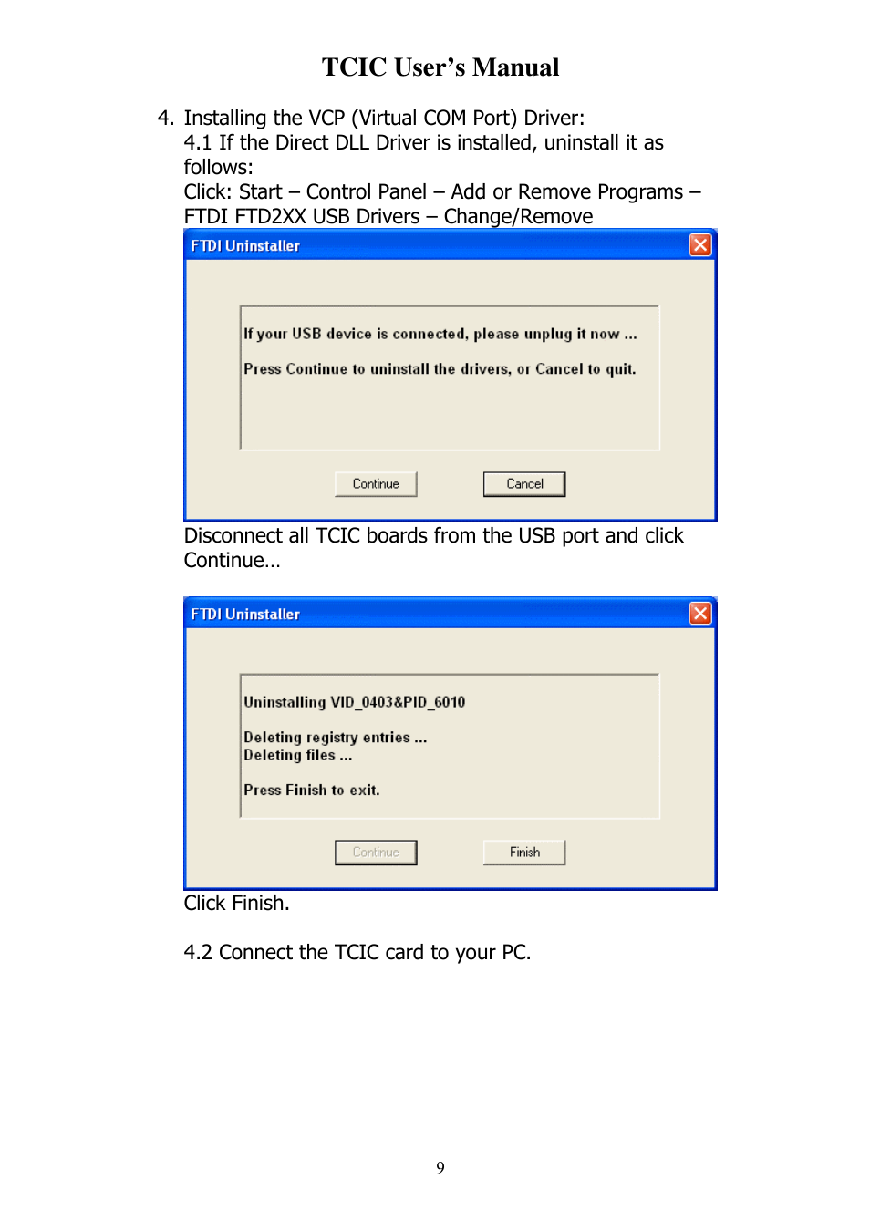 Tcic user’s manual | Omega Vehicle Security TCIC User Manual | Page 11 / 44