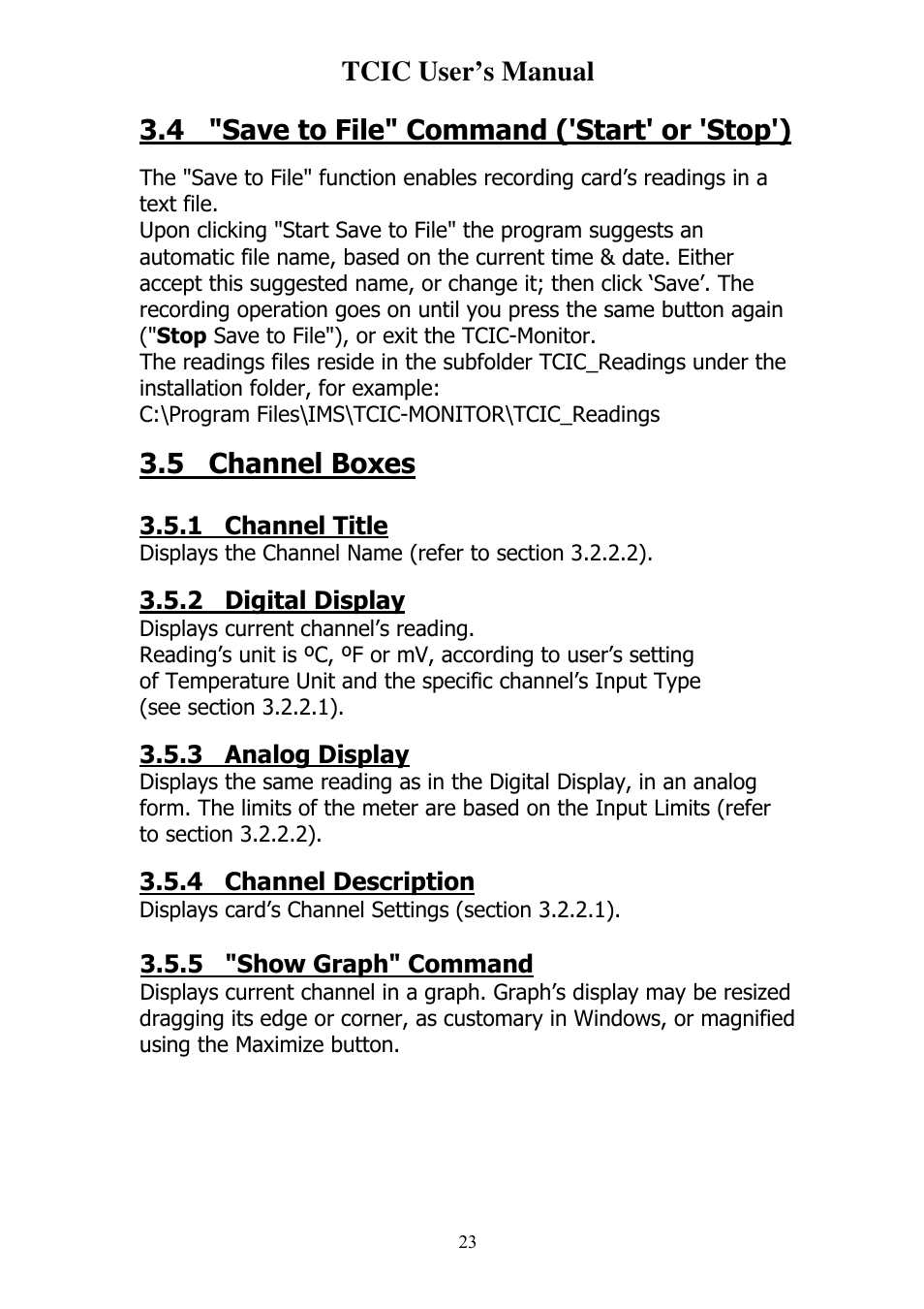 Tcic user’s manual, 4 