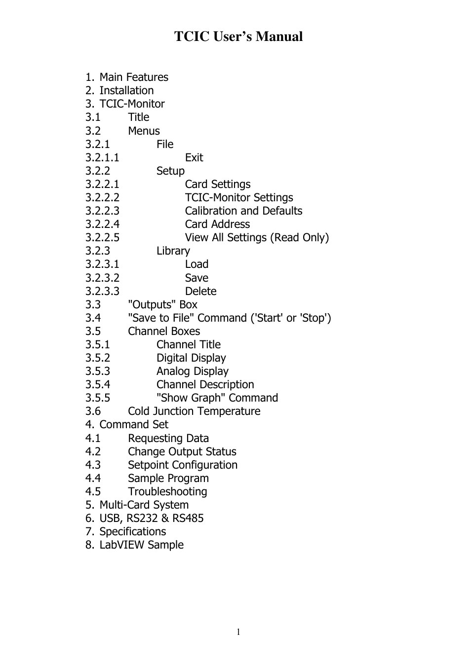 Tcic user’s manual | Omega Vehicle Security TCIC User Manual | Page 3 / 44