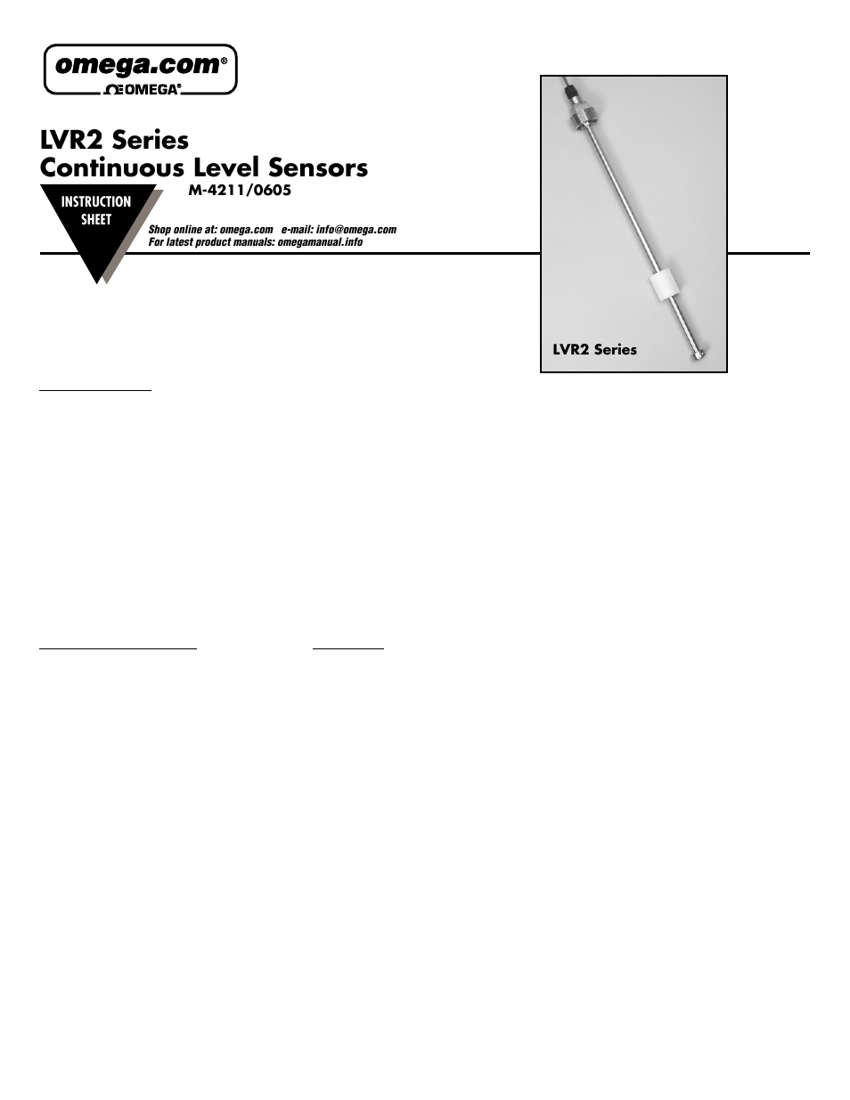 Omega Vehicle Security LVR2 Series User Manual | 2 pages