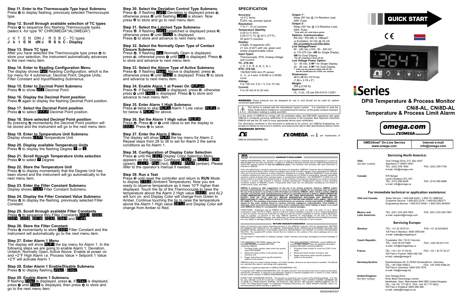 Omega Vehicle Security DPi8 User Manual | 2 pages