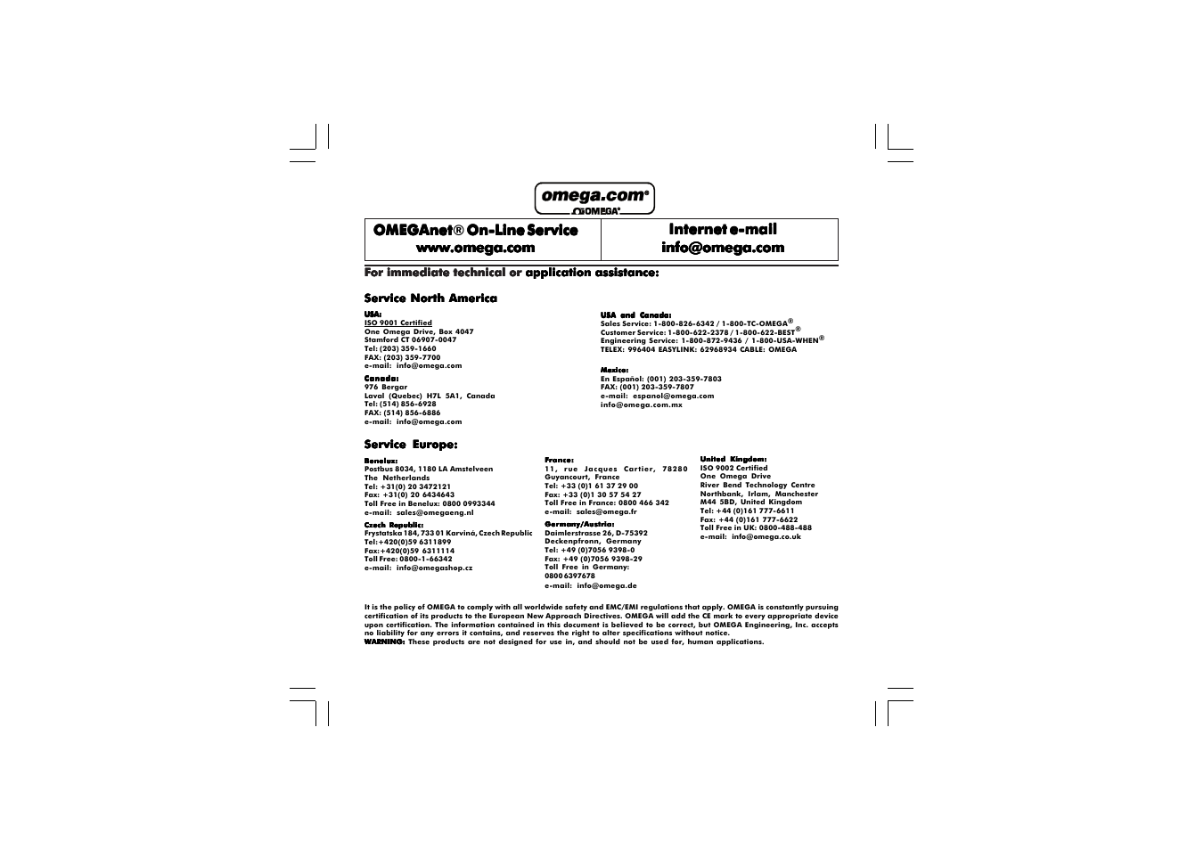 Omeganet, Internet e-mail | Omega Vehicle Security CN3271 Series User Manual | Page 2 / 33
