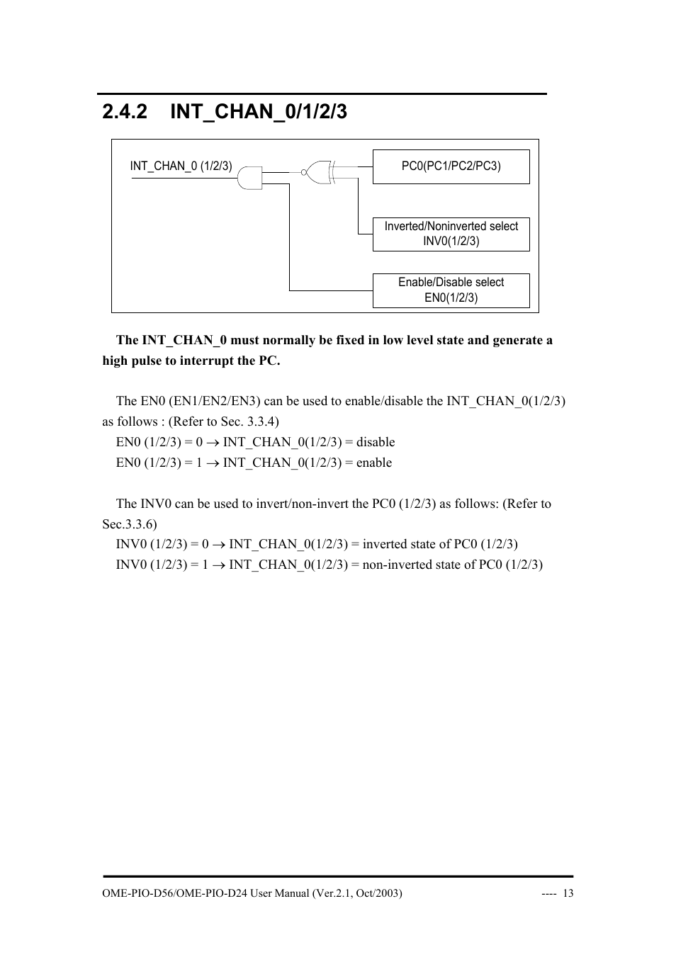 2 int_chan_0/1/2/3 | Omega Vehicle Security OME-PIO-D56 User Manual | Page 15 / 53