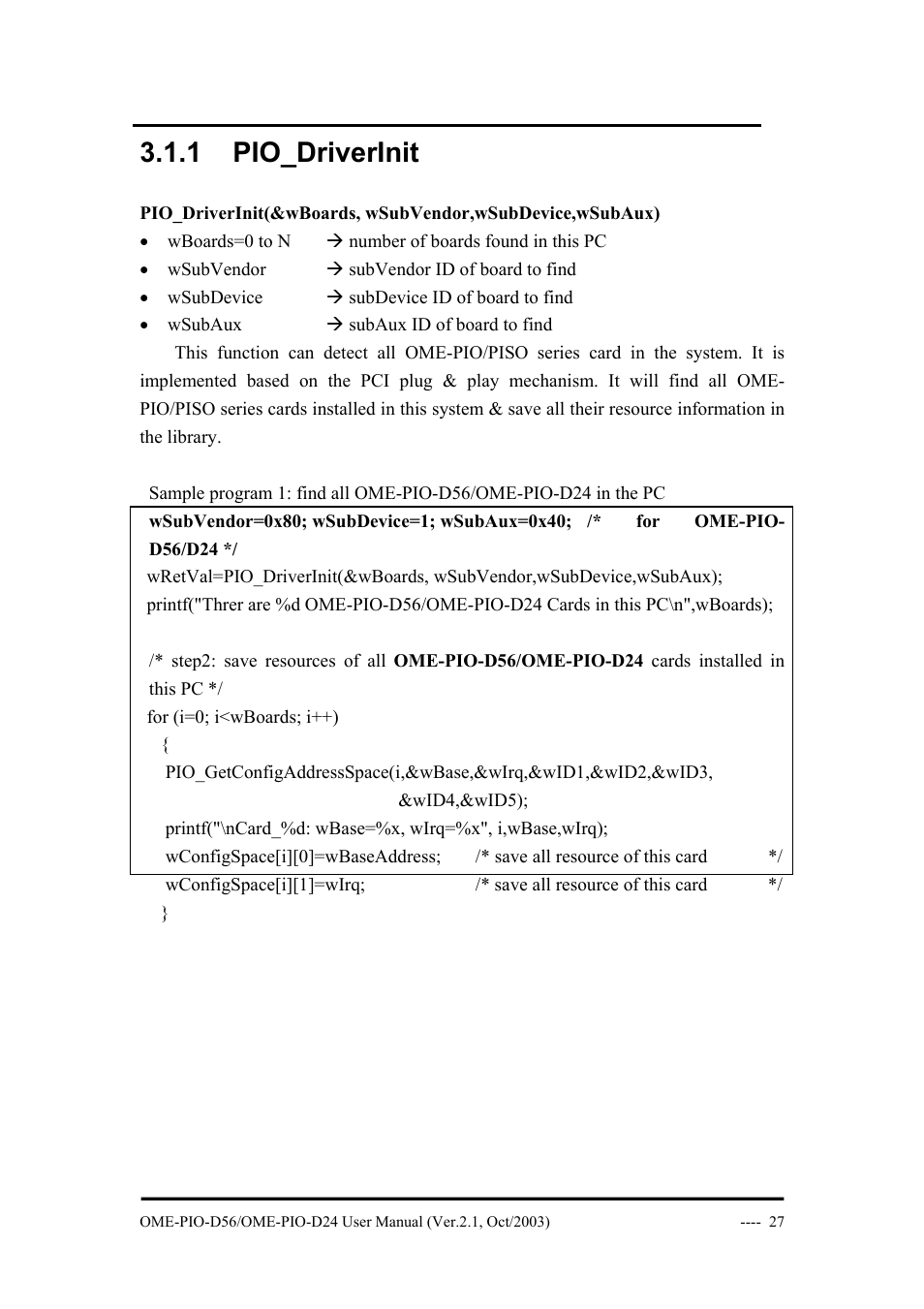 1 pio_driverinit | Omega Vehicle Security OME-PIO-D56 User Manual | Page 29 / 53