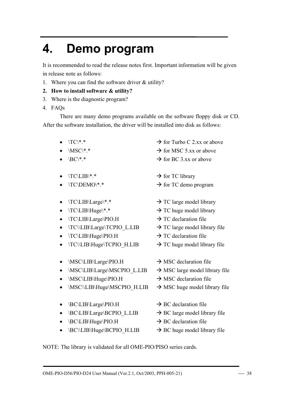 Demo program | Omega Vehicle Security OME-PIO-D56 User Manual | Page 40 / 53