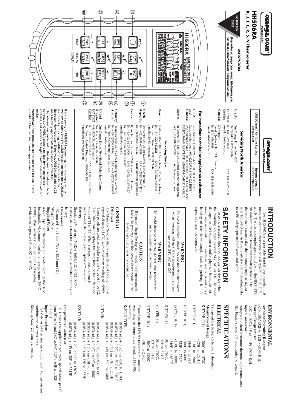 Omega Vehicle Security HH506RA User Manual | 3 pages