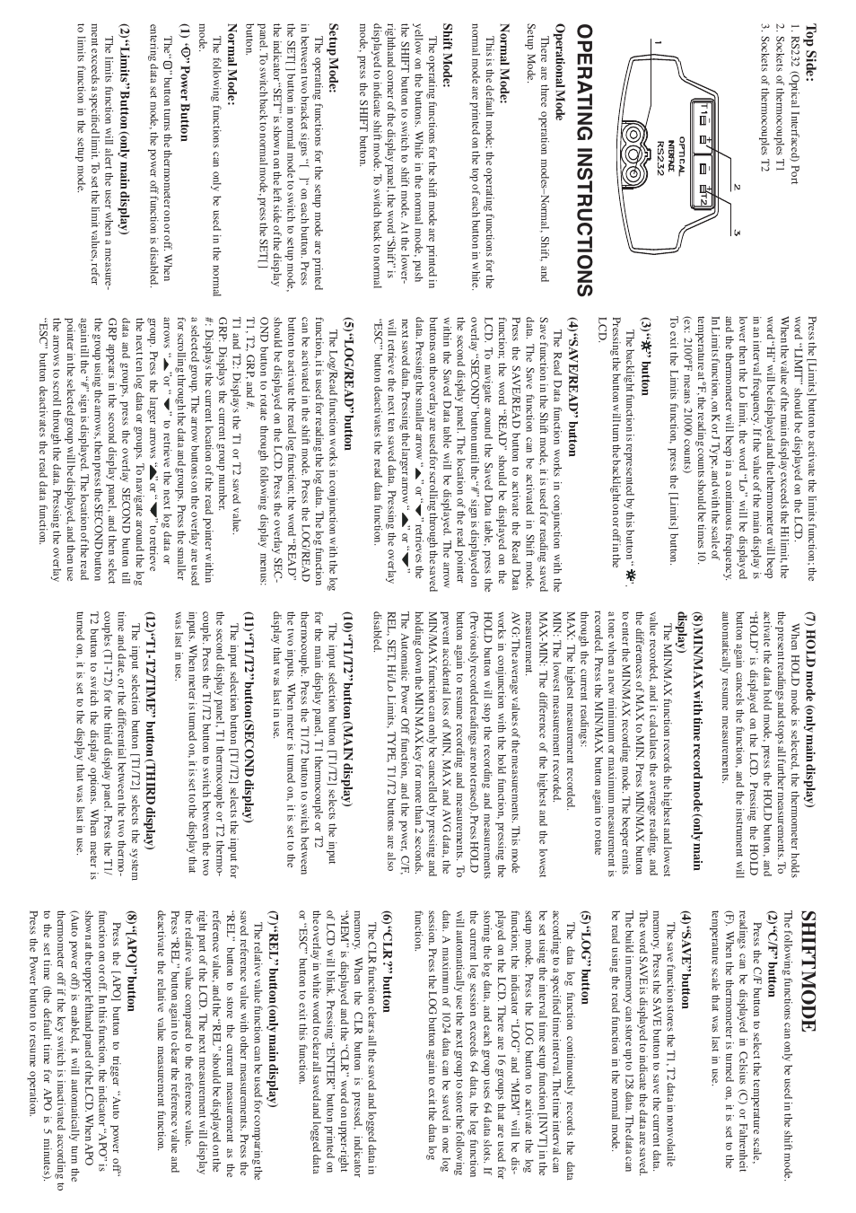 Opera ting instructions, Shift mode | Omega Vehicle Security HH506RA User Manual | Page 2 / 3